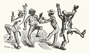 A "walk-around" in a minstrel show.