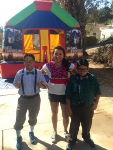 Nerdy nephews at the family Halloween party