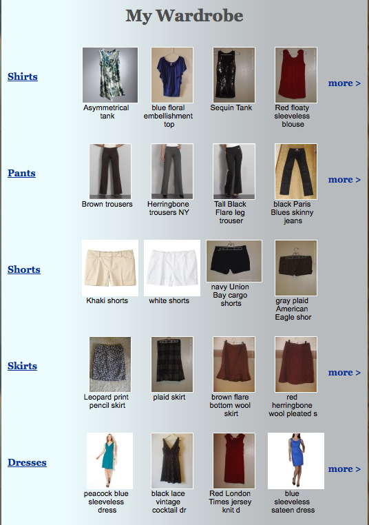 Virtual closet