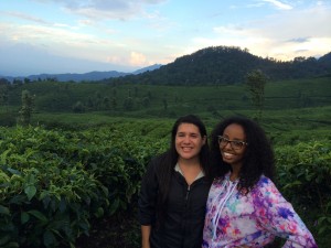 Lisa and I at tea plantations in Bandung