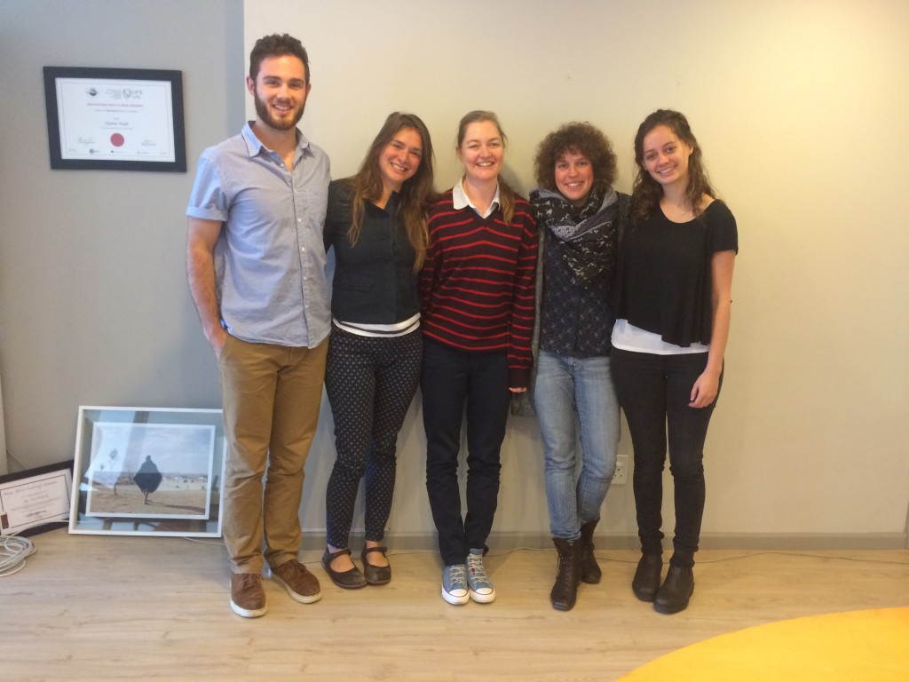 The exemplary IkamvaYouth leadership: Alex (Fundraising Coordinator), Joy Olivier (Co-Founder & Director), Zoe Mann (Community Coordinator).