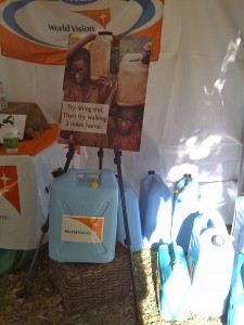 The display for World Vision's Water Walk at SMU
