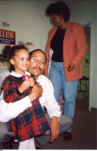 My father and I during a campaign break