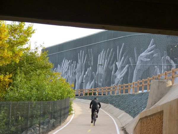 The LG Creek trail also connects to the Guadelupe River Trail