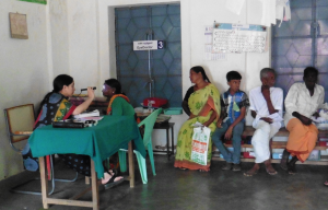 Patient screening at a local camp 