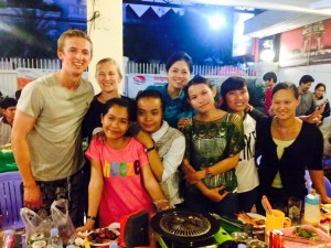 Our last dinner in Cambodia 
