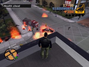 Grand Theft Auto shows explicit violence. 