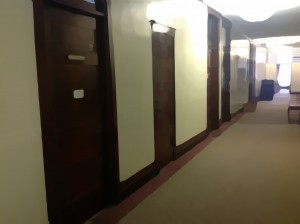 hallway of doors