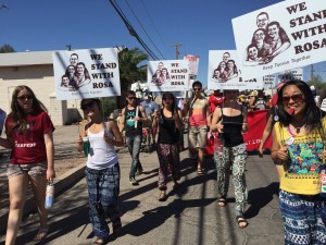 Protesting immigrant family separation in Tucson.