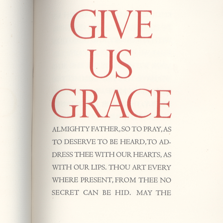 Give us grace: page one of first prayer