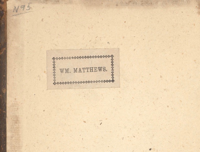 Book plate from WM Matthew