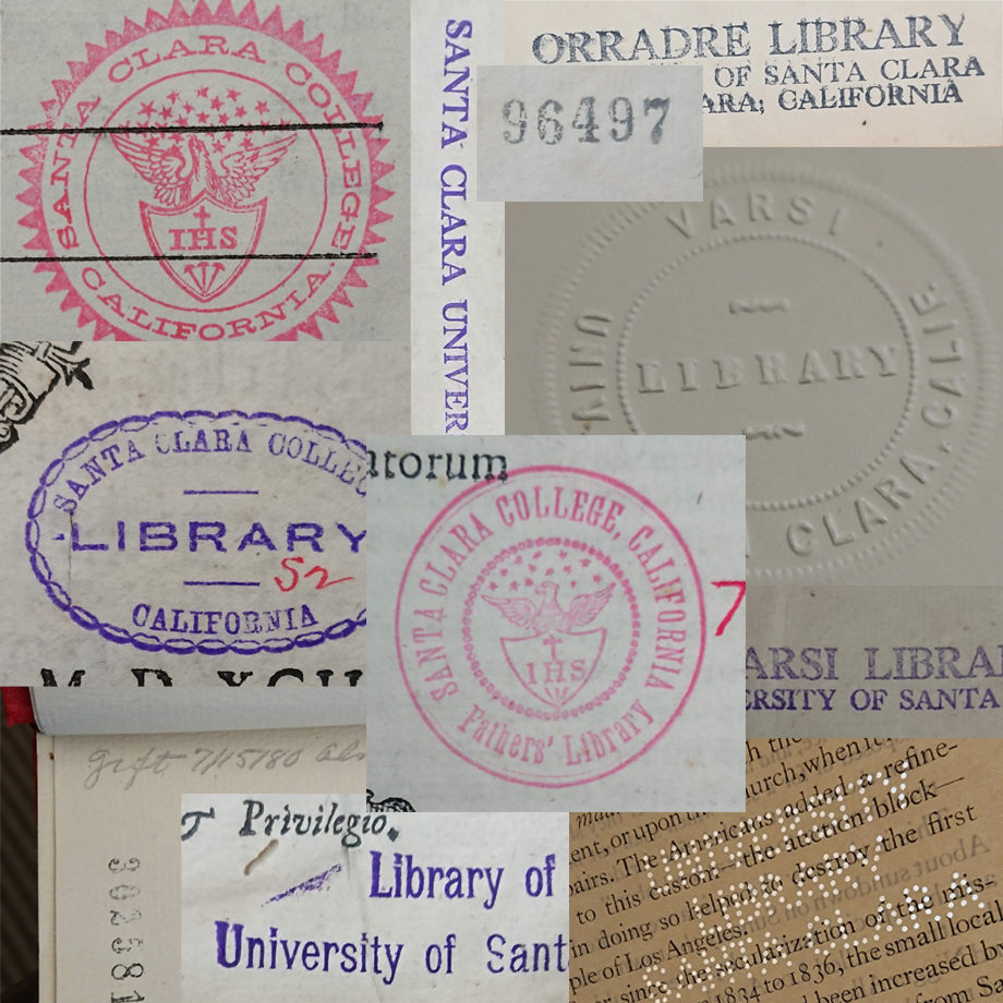 Collage of SCU Library Stamps