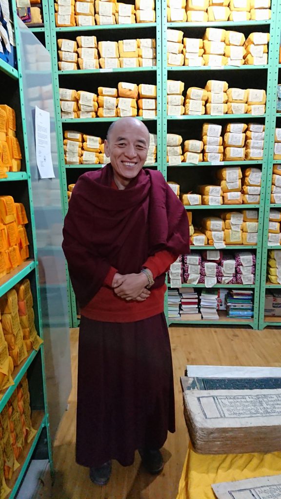 Tibetan manuscript librarian Geshe Lobsang Kalsang