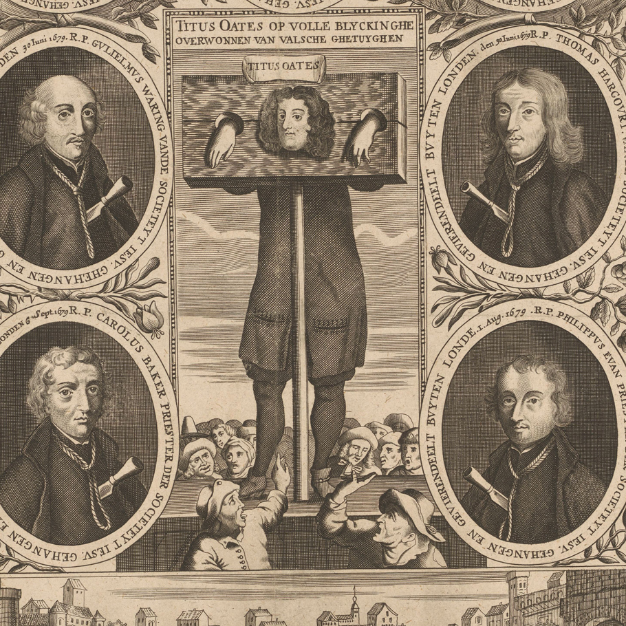 Cropped version of 1685 Kort Begryp Des Levens Van Titus Oates Abrege De La Vie De Titus Oates