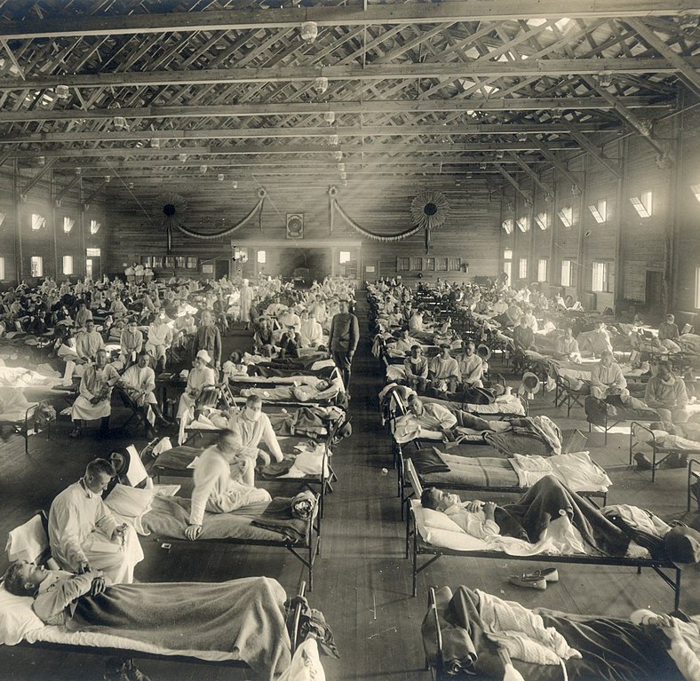 Camp Funston, at Fort Riley, Kansas, during the 1918 Spanish flu pandemic.jpg