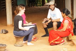 Interviewing Kala at her home in Dhading, Nepal.