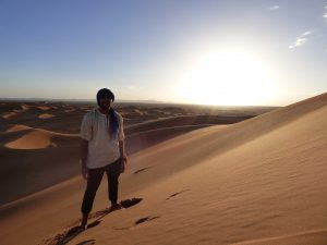 Soaking up the Sahara Sun.
