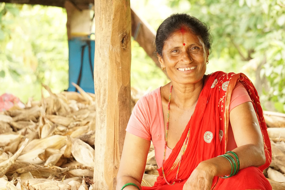 Kala with her crops