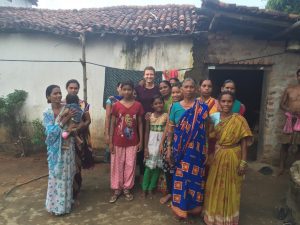 Erika with women in Odisha
