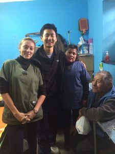 Another volunteer with Maria, the nurse, and Ramún.