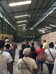 The inside of the PRODECOOP coffee processing plant.