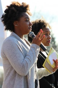 Speaking at the Justice Matter Rally on Martin Luther King Jr. Day.