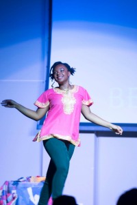 Walking the runway the the 2016 Igwebuike Culture Show.