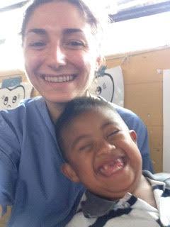 Contagious smile on a child with down syndrome in Guatemala