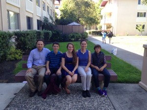 My family dropping me off at Santa Clara University.