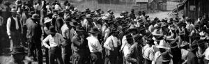 Black and White image of Italian American Laborers