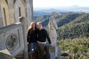 My boyfriend Chase and I in my favorite spot in Barcelona - Mount Tibidabo