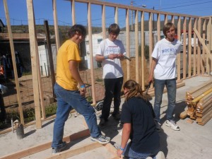 In Ensenada, building a home for the pastor and his family next to their church, Iglesia de Todos Los Santos