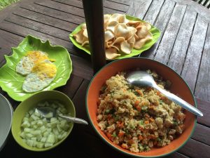 The Nasi Goreng (Fried Rice) that I made during our cooking class.