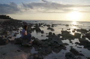 Watching the sunset on Sabu.