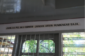 "Be doers of the word, and not hearers only" - James 1:22. This was written on one of the walls inside the home of one of Nazava's resellers we visited.