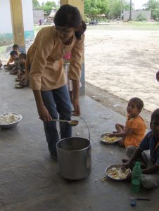 Serving lunch to children as a part of an eye-camp hosted through Sankara Eye Foundation at a school in my grandfather’s village in Varagani, India (est. 2009). Growing up, my father always told me, "Remember, it's better to give than to receive."
