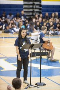 Speaking during Senior Chapel at my high school.